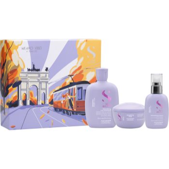 Alfaparf Milano Semi di Lino Smooth Holiday Kit set cadou pentru par indisciplinat - imagine 2